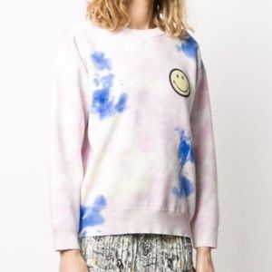 SANDRO Tie-dye Stretch-jersey Sweater In Pink Sz 1=M